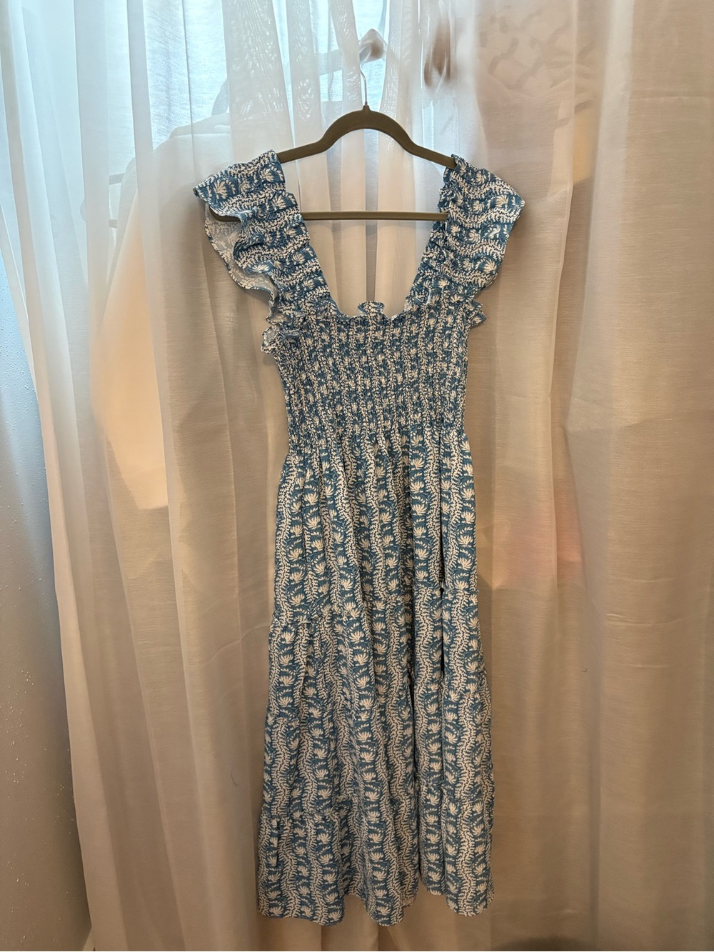 Hill House Ellie Blue and White Nap Dress